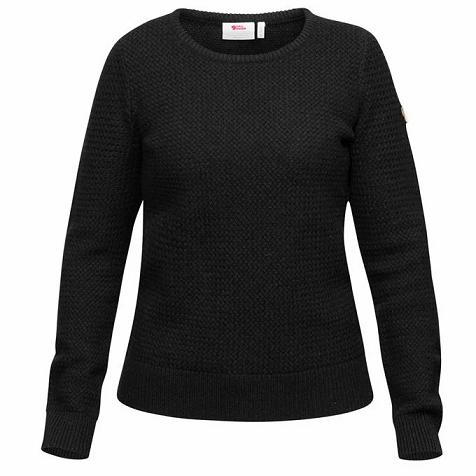 Fjällräven Övik Sweater Black Singapore For Women (SG-241378)